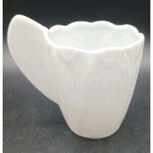 Arte Italica White Limoges Mug Jacques Pergay Endive Solid Handle